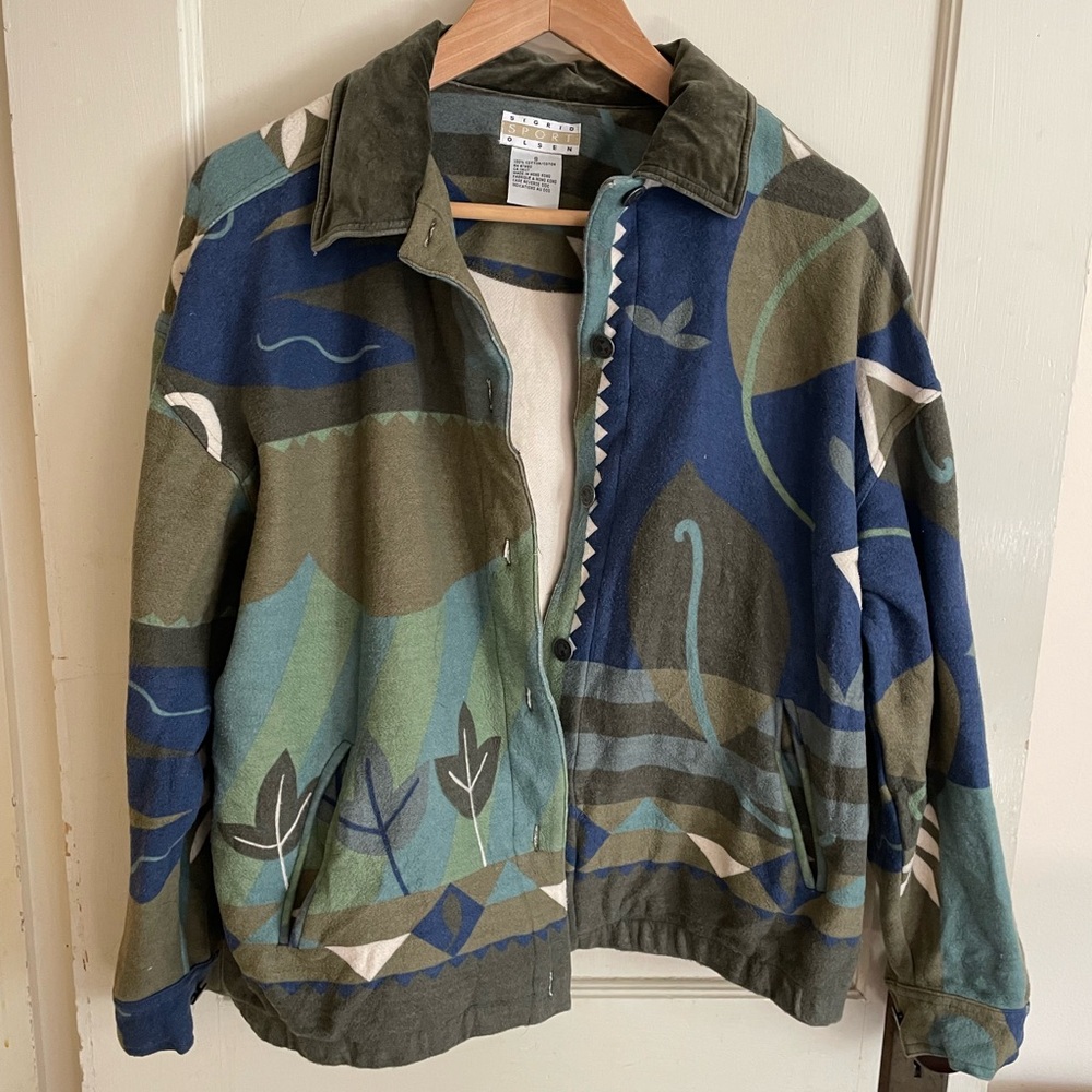 Vintage Sigrid Olsen cotton button jacket, size small